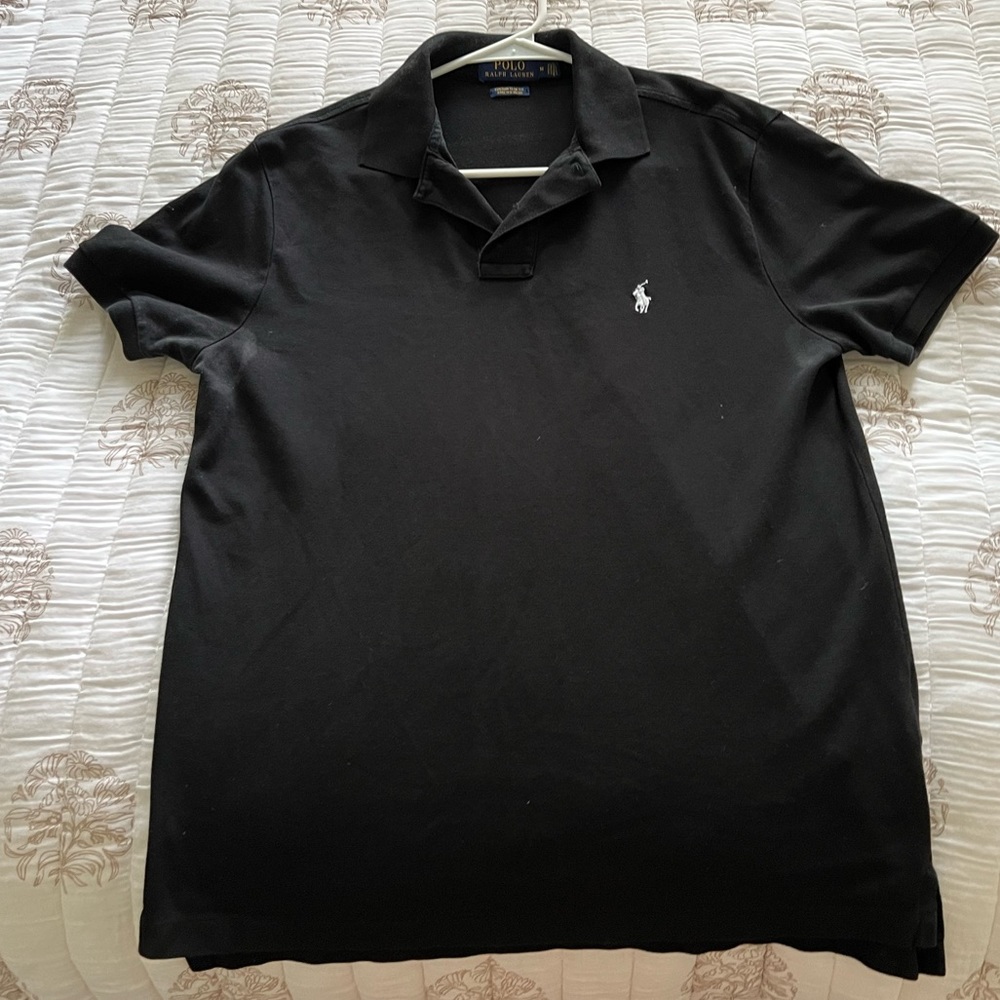 Black mens polo